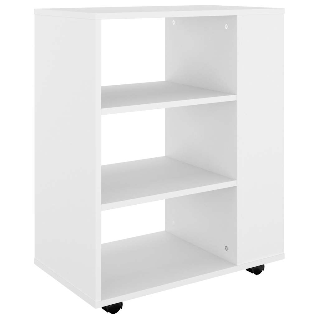 Rolling Cabinet 60x35x75 cm Engineered Wood White