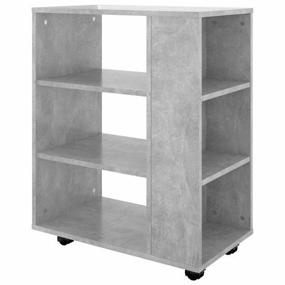 vidaXL Storage Cabinet | Concrete grey | Engineered wood | Rollable 5