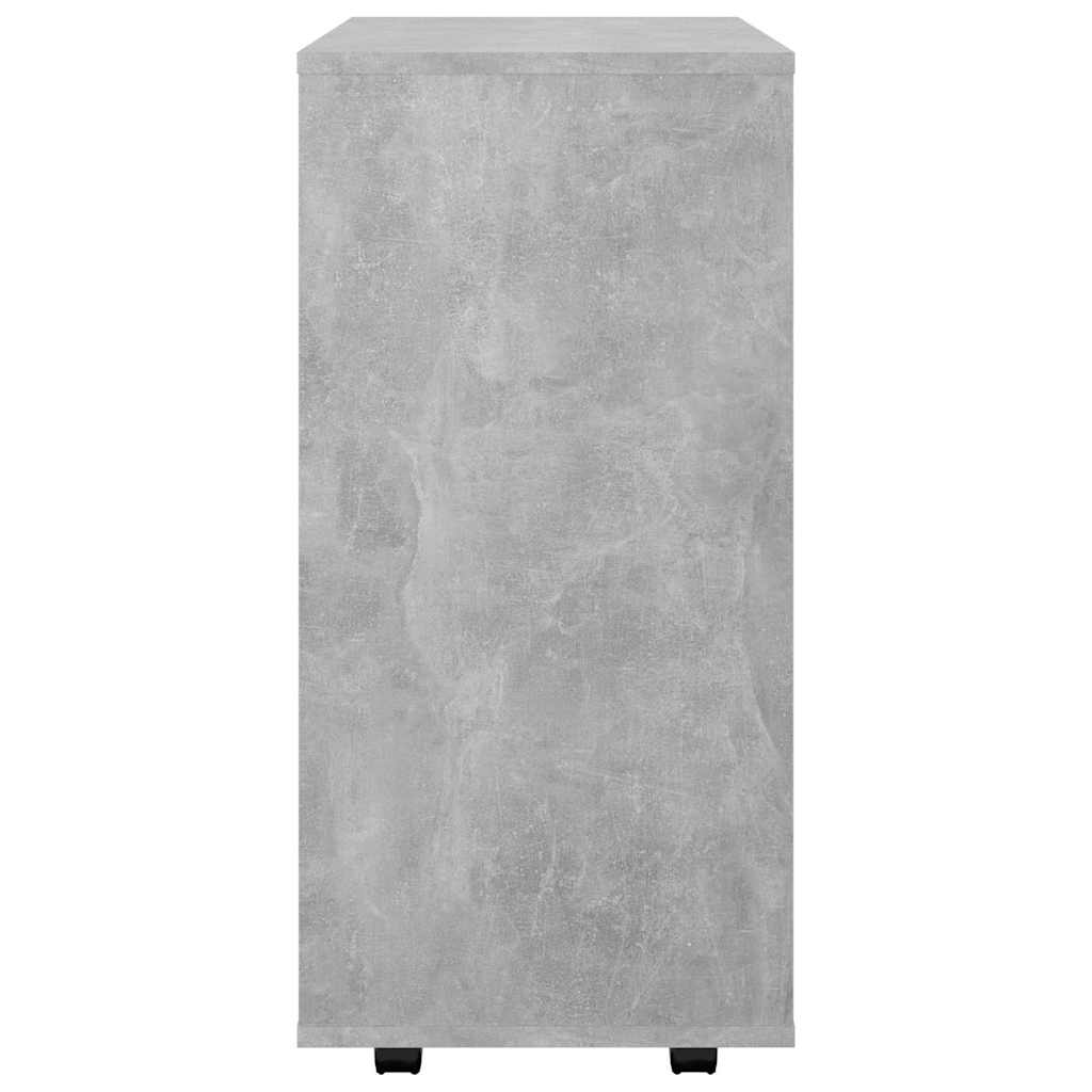 vidaXL Storage Cabinet | Concrete grey | Engineered wood | Rollable 6