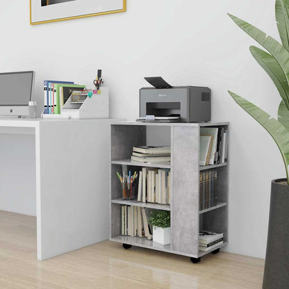 vidaXL Storage Cabinet | Concrete grey | Engineered wood | Rollable 1