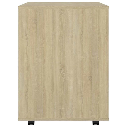 vidaXL Rolling Cabinet Sonoma Oak 60x53x72 cm Engineered Wood 6