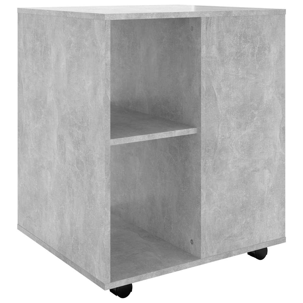 vidaXL Rolling Cabinet Concrete Grey 60x53x72 cm Engineered Wood 2