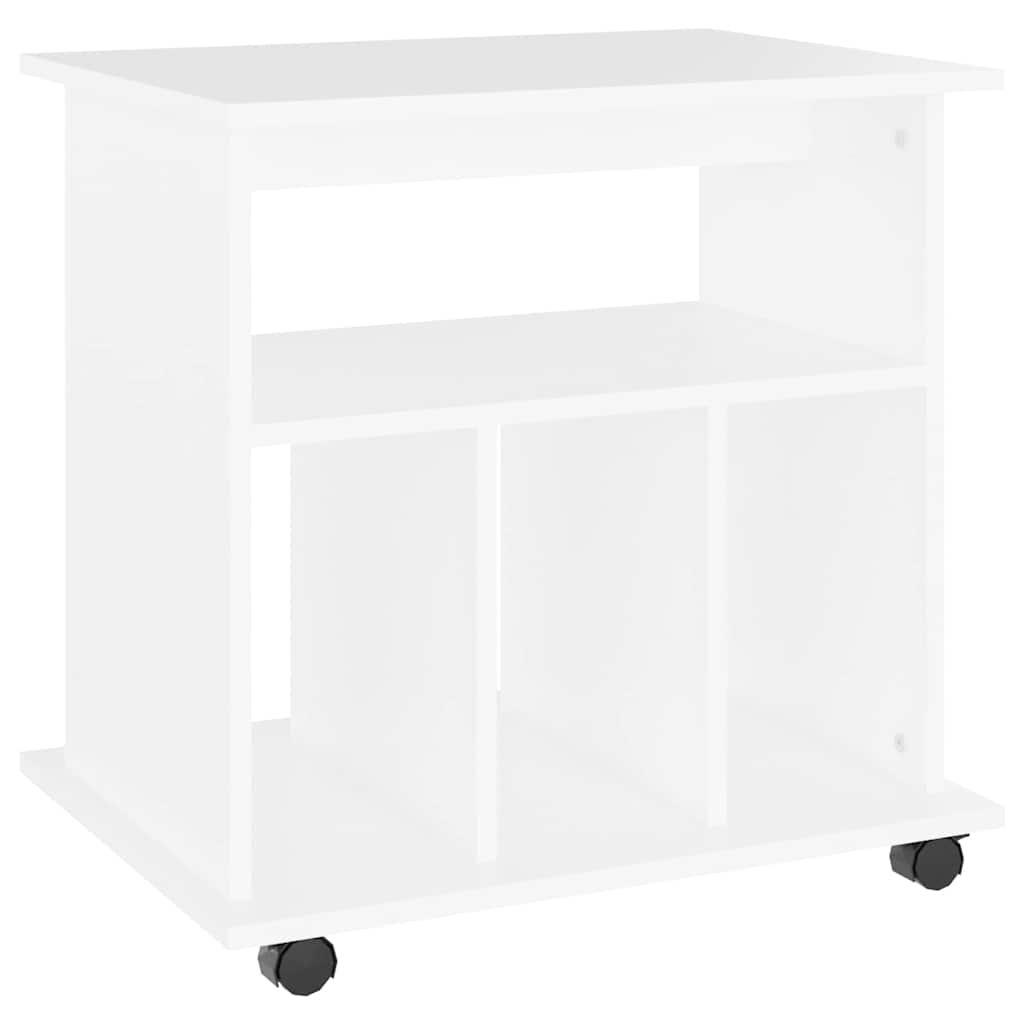 vidaXL Rolling Cabinet White 60x45x60 cm Engineered Wood 2