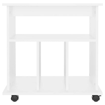 vidaXL Rolling Cabinet White 60x45x60 cm Engineered Wood 4
