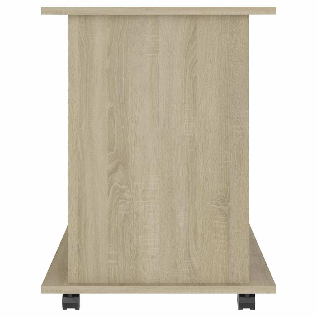 vidaXL Rolling Cabinet Sonoma Oak 60x45x60 cm Engineered Wood 5