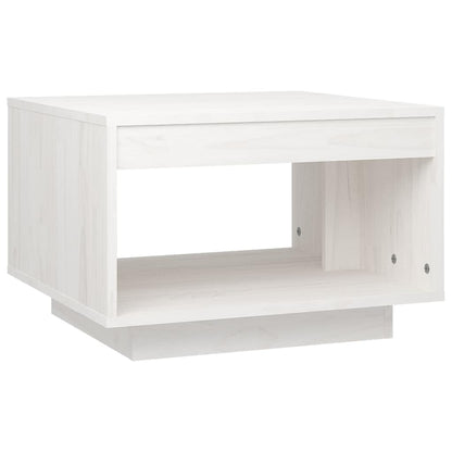 vidaXL Coffee Table White 50x50x33.5 cm Solid Pinewood 2