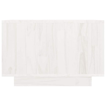 vidaXL Coffee Table White 50x50x33.5 cm Solid Pinewood 5