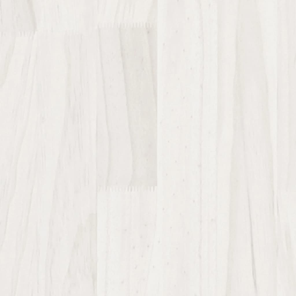 vidaXL Coffee Table White 50x50x33.5 cm Solid Pinewood 6