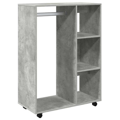 vidaXL Wardrobe | Concrete grey | Engineered wood | Medium |  Rollable 2