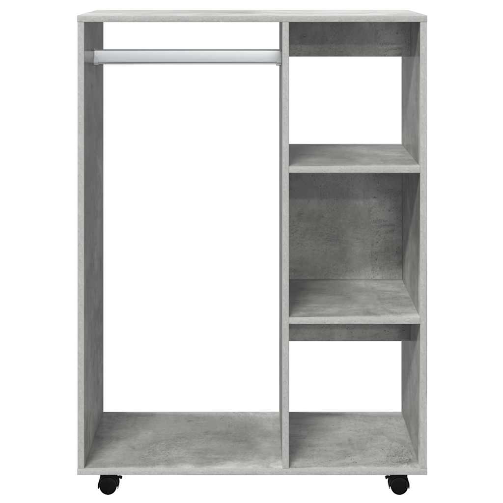 vidaXL Wardrobe | Concrete grey | Engineered wood | Medium |  Rollable 3