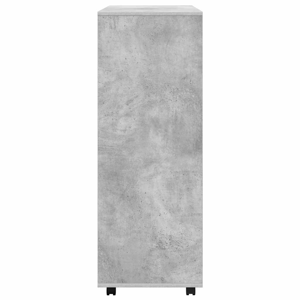 vidaXL Wardrobe | Concrete grey | Engineered wood | Medium |  Rollable 4