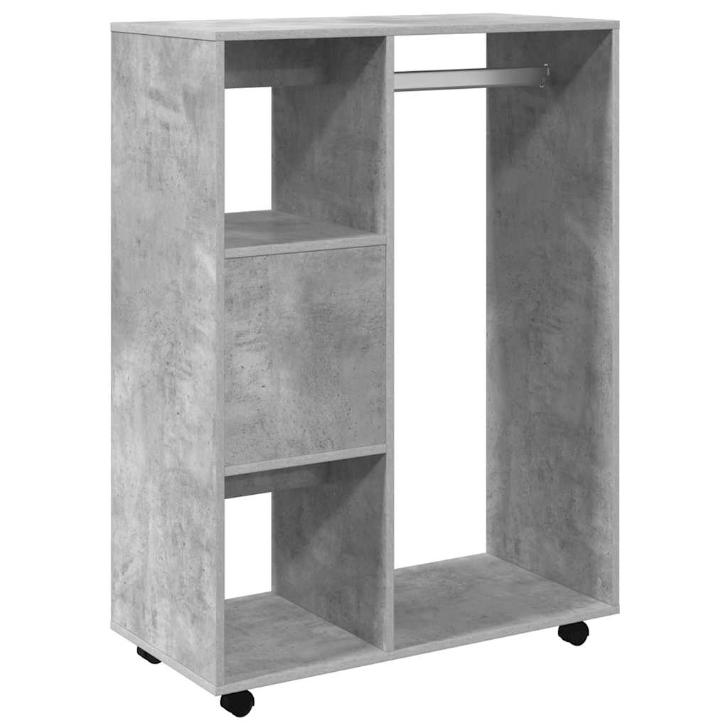 vidaXL Wardrobe | Concrete grey | Engineered wood | Medium |  Rollable 5