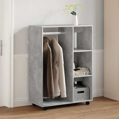 vidaXL Wardrobe | Concrete grey | Engineered wood | Medium |  Rollable 1