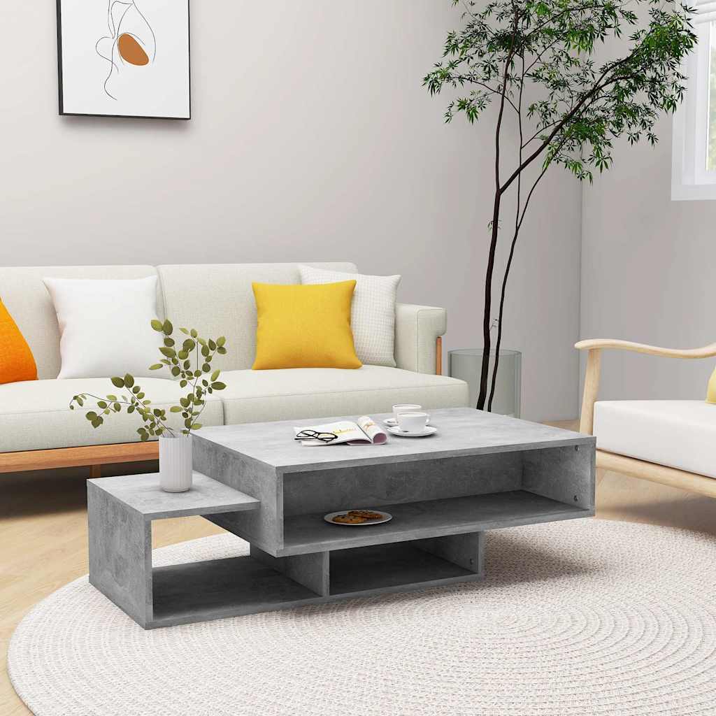808526 vidaXL Coffee Table Concrete Grey 105x55x32 cm Engineered Wood 1