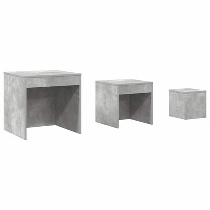 vidaXL Nesting Table | Set of 3 | Concrete grey | Engineered wood 2