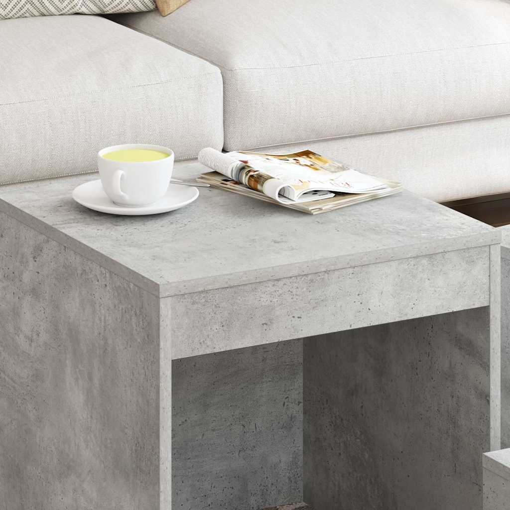 vidaXL Nesting Table | Set of 3 | Concrete grey | Engineered wood 3