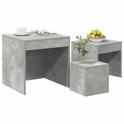 vidaXL Nesting Table | Set of 3 | Concrete grey | Engineered wood 4