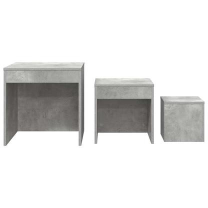 vidaXL Nesting Table | Set of 3 | Concrete grey | Engineered wood 5