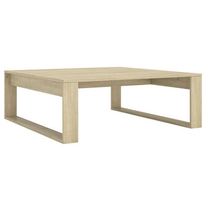 808633 vidaXL Coffee Table Sonoma Oak 100x100x35 cm Engineered Wood 2