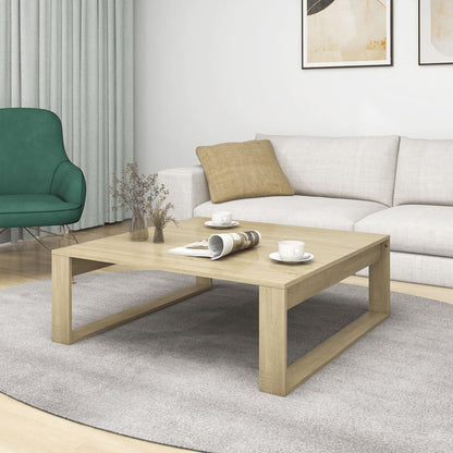 808633 vidaXL Coffee Table Sonoma Oak 100x100x35 cm Engineered Wood 3