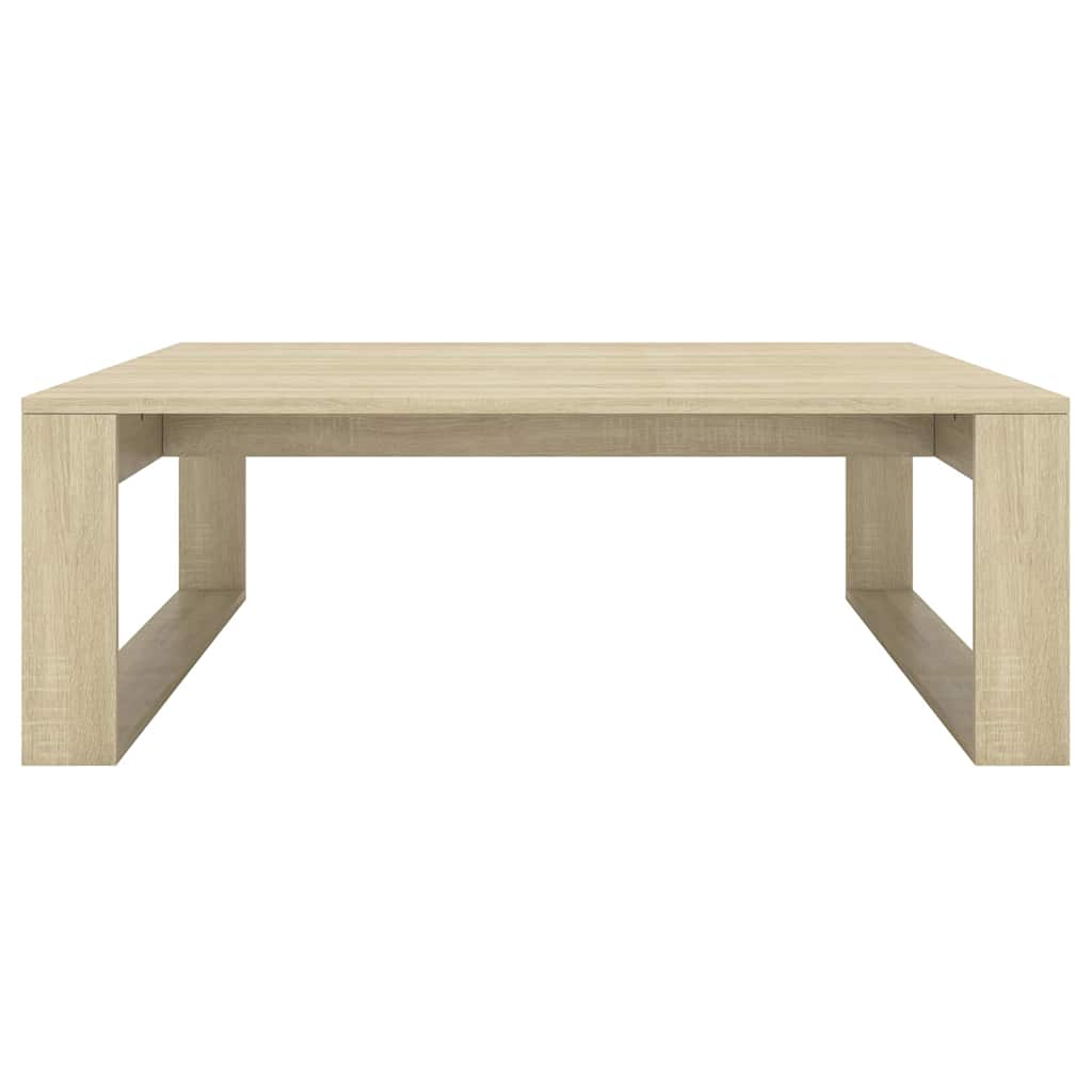 808633 vidaXL Coffee Table Sonoma Oak 100x100x35 cm Engineered Wood 4