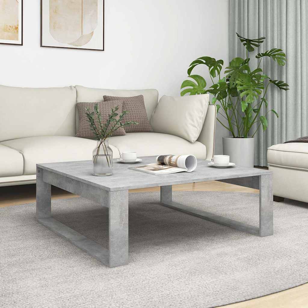 808634 vidaXL Coffee Table Concrete Grey 100x100x35 cm Engineered Wood 1