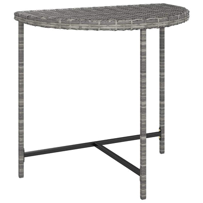 vidaXL Garden Table | Grey | Poly rattan, powder-coated steel | Medium | Durable 2