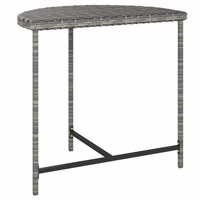 vidaXL Garden Table | Grey | Poly rattan, powder-coated steel | Medium | Durable 3