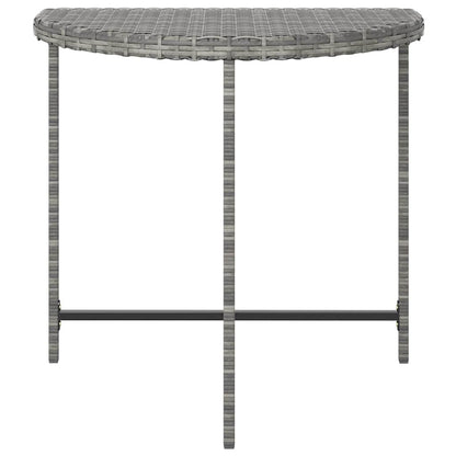 vidaXL Garden Table | Grey | Poly rattan, powder-coated steel | Medium | Durable 4