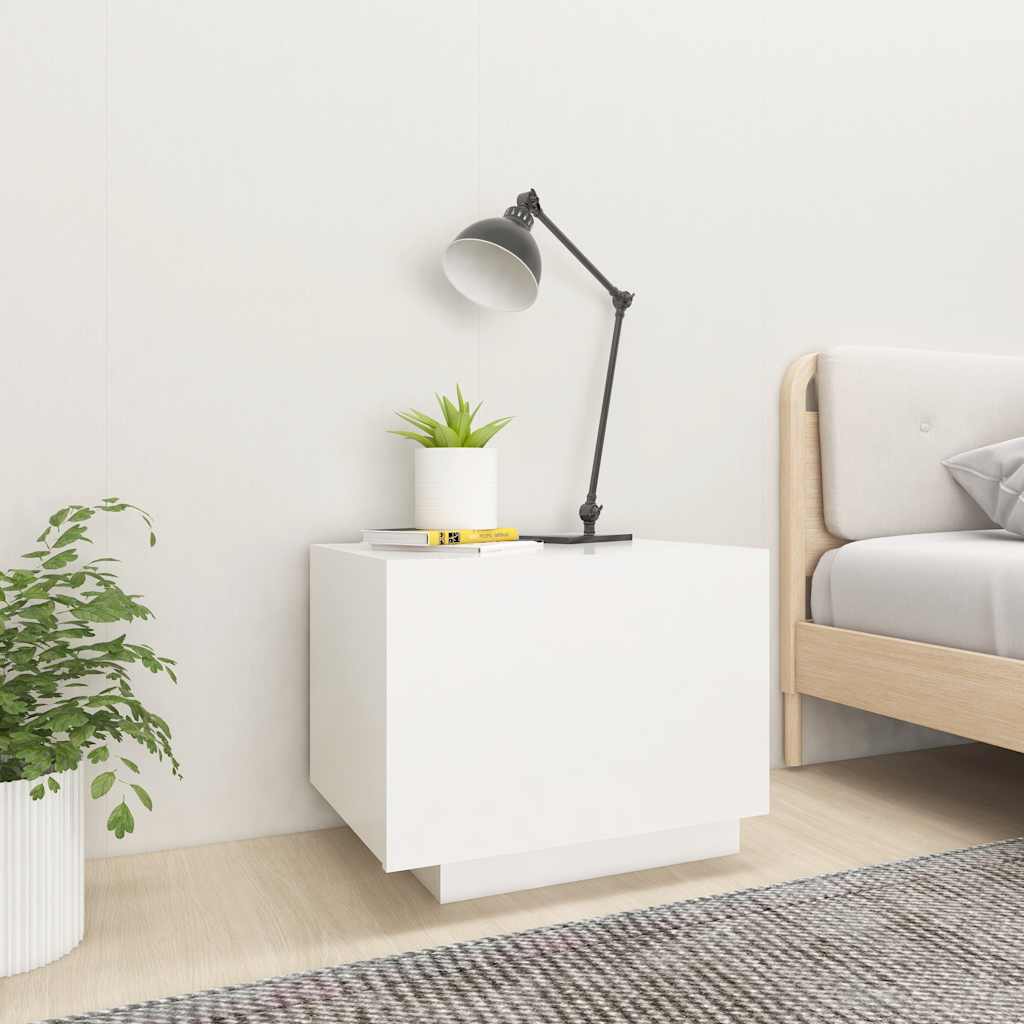 vidaXL Bedside Cabinet | White | Engineered Wood | Medium | Bedside Cabinet 3