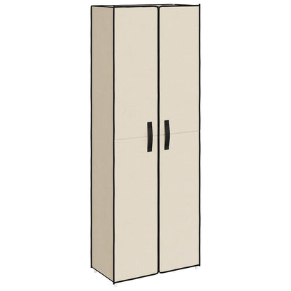 vidaXL Shoe Rack | Cream | Fabric, Steel | Large | Shoe Storage Cabinet 2