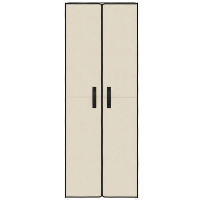 vidaXL Shoe Rack | Cream | Fabric, Steel | Large | Shoe Storage Cabinet 4