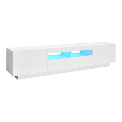 TV Cabinet with LED Lights 180x35x40 cm White