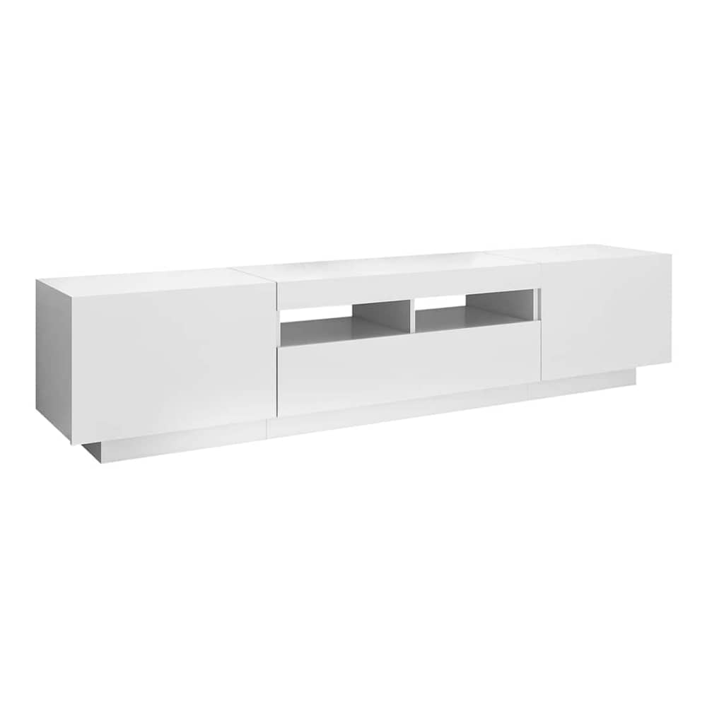 TV Cabinet with LED Lights 180x35x40 cm White
