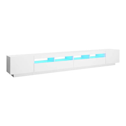 TV Cabinet with LED Lights 300x35x40 cm White