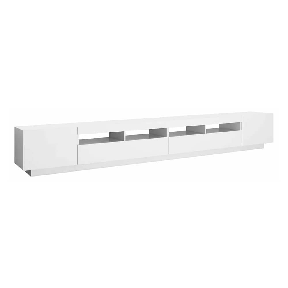 TV Cabinet with LED Lights 300x35x40 cm White
