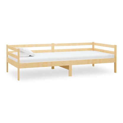 Day Bed without Mattress Solid Wood Pine Natural 90 cm