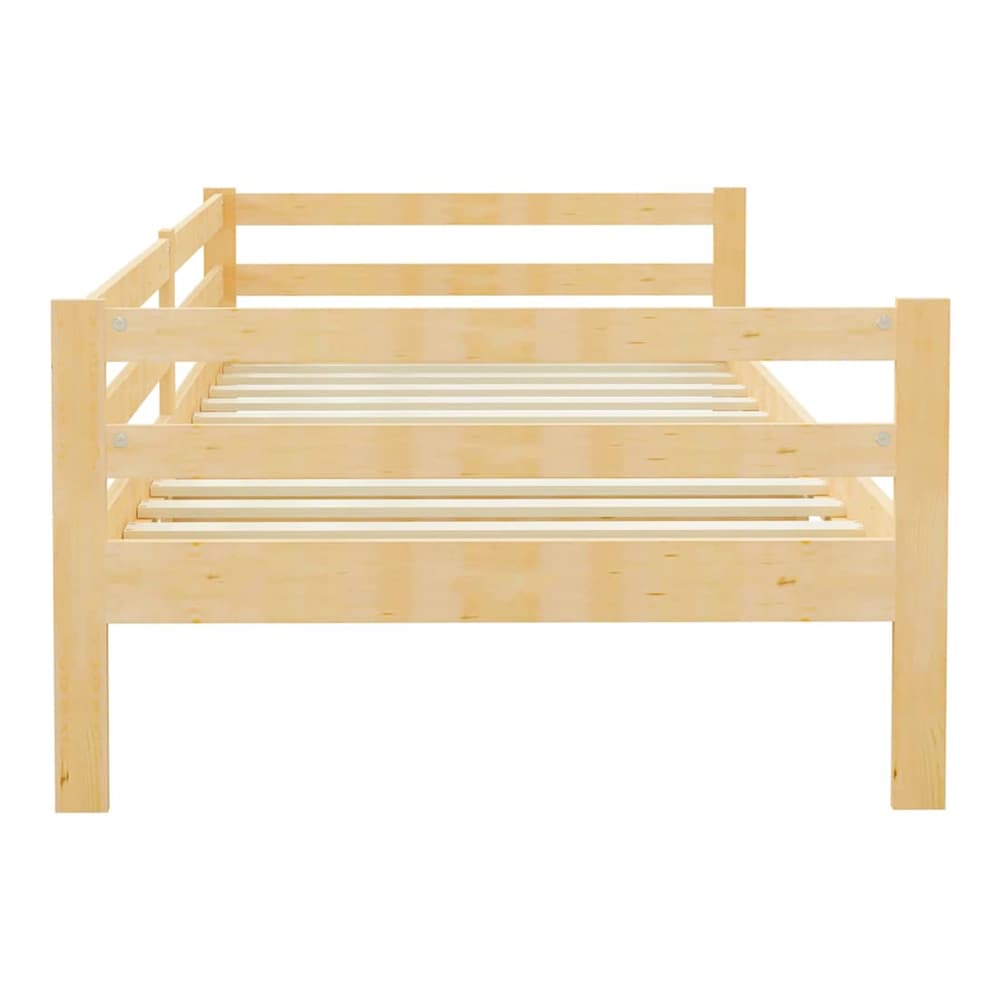 Day Bed without Mattress Solid Wood Pine Natural 90 cm
