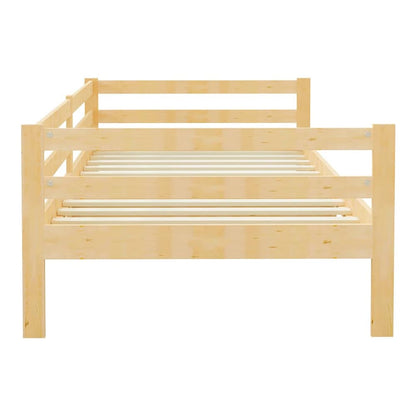 Day Bed without Mattress Solid Wood Pine Natural 90 cm
