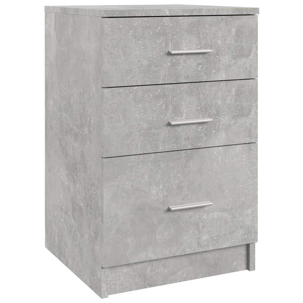 vidaXL Bed Cabinet Concrete Grey 40x40x63 cm Engineered Wood 2