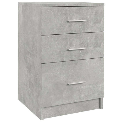 vidaXL Bed Cabinet Concrete Grey 40x40x63 cm Engineered Wood 2