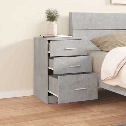 vidaXL Bed Cabinet Concrete Grey 40x40x63 cm Engineered Wood 3