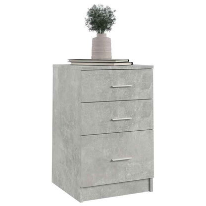 vidaXL Bed Cabinet Concrete Grey 40x40x63 cm Engineered Wood 4