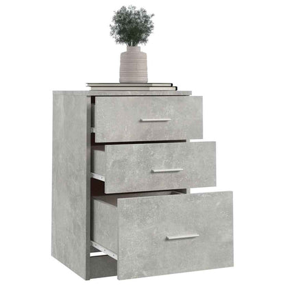 vidaXL Bed Cabinet Concrete Grey 40x40x63 cm Engineered Wood 5