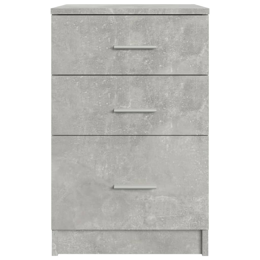vidaXL Bed Cabinet Concrete Grey 40x40x63 cm Engineered Wood 6