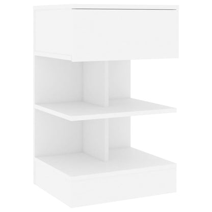808648 vidaXL Bedside Cabinet White 40x35x65 cm Engineered Wood 2