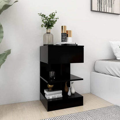 808651 vidaXL Bedside Cabinets 2 pcs Black 40x35x65 cm 3