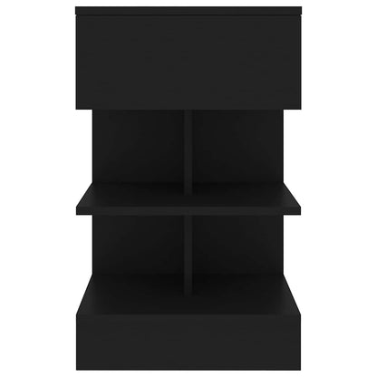 808651 vidaXL Bedside Cabinets 2 pcs Black 40x35x65 cm 6