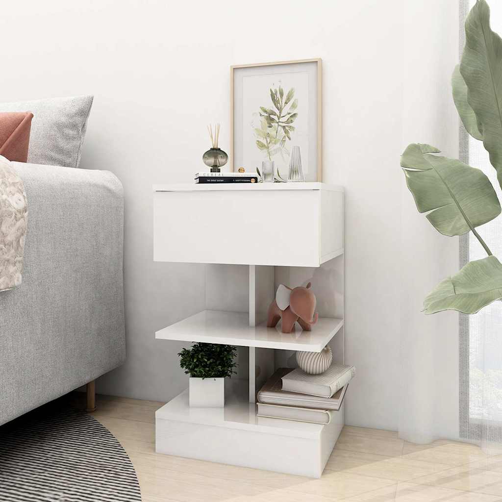808661 vidaXL Bedside Cabinets 2 pcs High Gloss White 40x35x65 cm 4