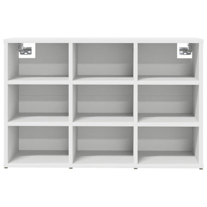 vidaXL Shoe Cabinet 77.5 x 30 x 51 cm Engineered Wood White 5